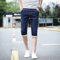 Musim Panas 2017 Baru Daftar Shorts Casual Fashion Pria Celana Denim Nyaman Slim Tipis Pendek Jeans-Intl