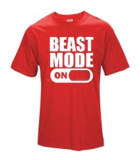 Musim Panas Mode Binatang Di Angkat Besi Gimnasium Motivation Bodybuilding Kaus Manusia Musim Panas Crewneck Kaus Kaus Pria Merah-Internasional