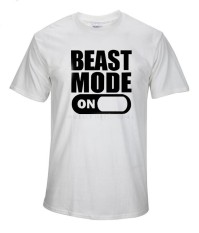 Musim Panas Mode Binatang Di Angkat Besi Gimnasium Motivation Bodybuilding Kaus Manusia Musim Panas Crewneck Kaus Kaus Pria Putih-Internasional