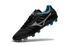 Sepatu Sepak Bola Musim Panas untuk Pria MIZUNO MORELIA Rebula V1 Dibuat Di Jepang MD Soccer Sneakers Ukuran 39-45 (hitam/slivery) -Intl