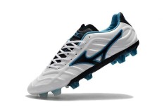 Sepatu Sepak Bola Musim Panas untuk Pria MIZUNO MORELIA Rebula V1 Dibuat Di Jepang MD Soccer Sneakers Ukuran 39-45 (putih/Hitam/Biru) -Intl
