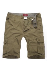 Musim Panas Pria Kasual Sport Celana Pendek Kargo Multi-pocket Celana Baggy (Dark Khaki)