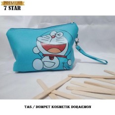 Tas DORAEMON 7STAR - Tas Wanita Tas/Dompet Kosmetik Pouch DORAEMON - Tas Dompet / Pouch Kosmetik Karakter DORAEMON - Biru 1 Pcs