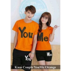 Supplier Couple Baju - Baju Couple Online - Kaos Couple You Me orange