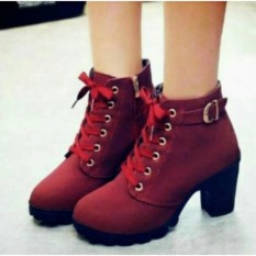 Supplier- sepatu wanita boots bto2 [MAROON]