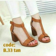 suppliersepatu sepatu wanita high heel T tan