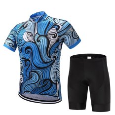 SUREA 2017 Baru Kain Musim Panas Pria Cepat Kering Bersepeda Jersey/Celana Pendek Set MTB Bernapas Sepeda Pakaian Lengan Pendek Cool Sepeda Pakaian DT-08-Intl