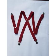 Suspender Dewasa X Merah Marun Bretel / Tali Jojon / Tali Kodok - W0wx23
