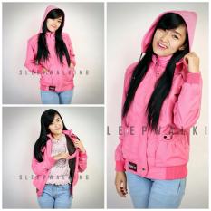SW JAKET CASUAL WANITA WATERPROOF PINK