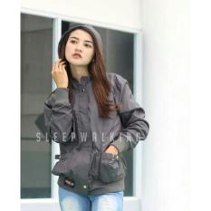 SW JAKET WANITA CASUAL WATERPROOF BEST SELLER ABU-ABU
