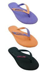 Sandal Swallow Premium SLIMFEET Wanita - Bundle 3 Pasang Violet-Orange-Hitam