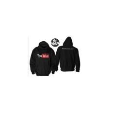 SWEATER HOODIE JUMPER YOUTUBE WARNA HITAM (BAHAN POLYFLEX)