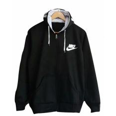 Sweater Pria Hodie - Sweater Hodie Text Black - Fleece