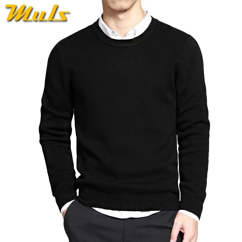 Sweater Pria O Neck Black Cotton Premium