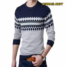 Sweater Rajut Pria Tribal Michael Navy