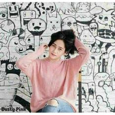 Toko Atasan Wanita Sweater Rajut Wanita Pinkie / Sweater Hangat Lengan Panjang / Sweater Korea Baju Tebal / Sweater Panjang / Kaos Sweater / Sweater Panjang (Xibo spinkda) NR - Pink D3C