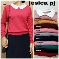 UC Sweater Wanita Rajut Lengan Panjang / Kaos Tshirt Wanita Polos / Vneck / Formal Jalan Santai Kasual (ssicaje kw) NR - Tosca D3C