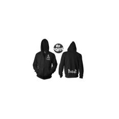 SWEATER ZIPPER HOODIE DAKAR RALLY WARNA HITAM (BAHAN POLYFLEX)