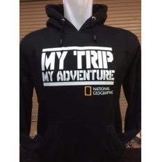 Sweaterjaket Hoodie Mtma Mt-111 My Trip My Adventure Hitam Polos