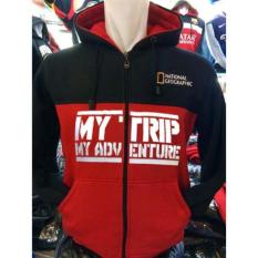 Sweaterjaket Hoodie Mtma Mt-421 Jumper My Trip My Adventures Kombinasi Hitam