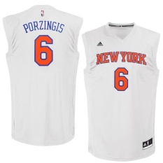 Swingman Pemain Kristaps Porzingis Basket Jersey Pria #6 New York Knicks NBA Chase Fashion Lembut Alternatif Kualitas Tinggi Tim Warna Cepat Kering Home Kecil-Intl