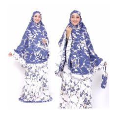 T-OS Mukena Muslimah Katun Aisyah Blue Dan Tas