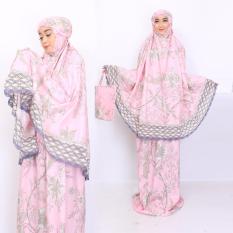 T-OS Mukena Muslimah Katun Bunga Camelia Renda Dan Tas