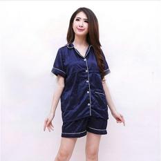 T-OS Set Baju Tidur Dan Santai Piyama Basic Celana Pendek