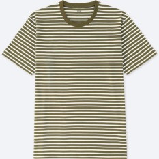 UNIQLO T-SHIRT GARIS CREW NECK LENGAN PENDEK