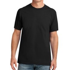 Tradeold T-shirt O-neck Kaos Polos Lengan Pendek - Hitam