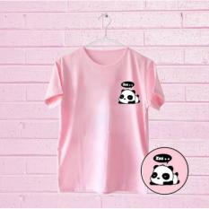 t-shirt / kaos simple cute panda pink