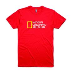 T-SHIRT NATIONAL GEOGRAPHIC ABU DHABI MERAH