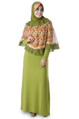 Taaj Gmst 19 - Gamis Setelan Jersey + Sifon - Hijau