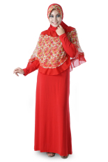 TAAJ GMST 19 - Gamis Setelan Jersey + Sifon - Merah