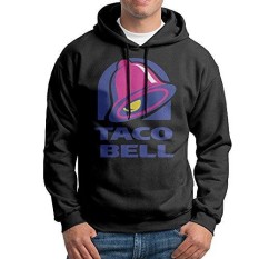 Taco Bell Logo Mens Long Sleeve Pullover Hoodie Sweatshirt Black - intl