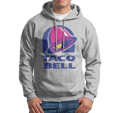 Taco Bell Logo Mens Long Sleeve Pullover Hoodie Sweatshirt Black - intl