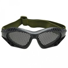 Taktis Airsoft Anti Kabut Logam Mesh Kacamata Kacamata Pengaman Mata Kacamata-Intl