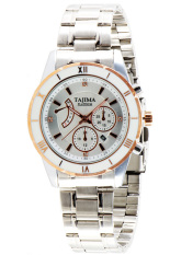 Tajima Analog - Jam Tangan Pria - Putih - Strap Stainless Steel - 3804 GRT-A01