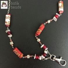 Tali Id Card Manik Batik Rubi Gantungan Name Tag Kalung Lanyard - Ead336