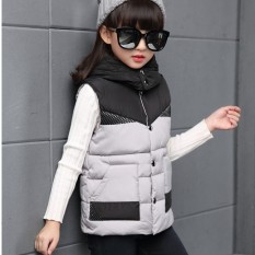 Tambah Beludru Anak Laki-laki Lebih Tebal Setengah Panjang Model Jaket Katun Sayang Baju Katun (Perak Rompi Pria AND Wanita Bisa Pakai)