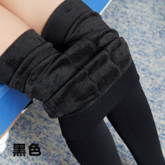 Legging Slimming Tebal High Waist Wanita Ukuran Besar (Hitam) (Hitam)