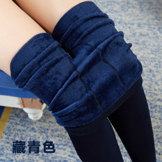 Tambah Beludru Perempuan Lebih Tebal Stoking Celana Ketat (Biru Tua) baju wanita celana wanita