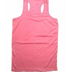Tanktop - Singlet - Camisol Model Tali Silang Agnes Ukuran Jumbo (Pink)