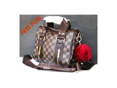 Tas 2in1 Merk LV / Tas Wanita LV Kulit Import