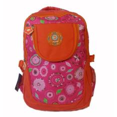 Tas Alto Original / Ransel Backpack Orange Pink Motif Bunga
