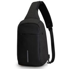 Tas Anti Maling Slempang Non USB With Port Earphone Waterproof - Hitam