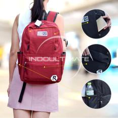 Ultimate Polo Tas Ransel Wanita Laptop Backpack Waterproof JS-0850 - RED / Tas Sekolah Anak Cowok Cewek / Tas Korea Import / Tas Batam Murah Branded / Tas Ransel Pria Wanita