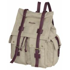 Tas Backpack Ransel Canvas Wanita Raindoz RRH 017 Cream Kanvas