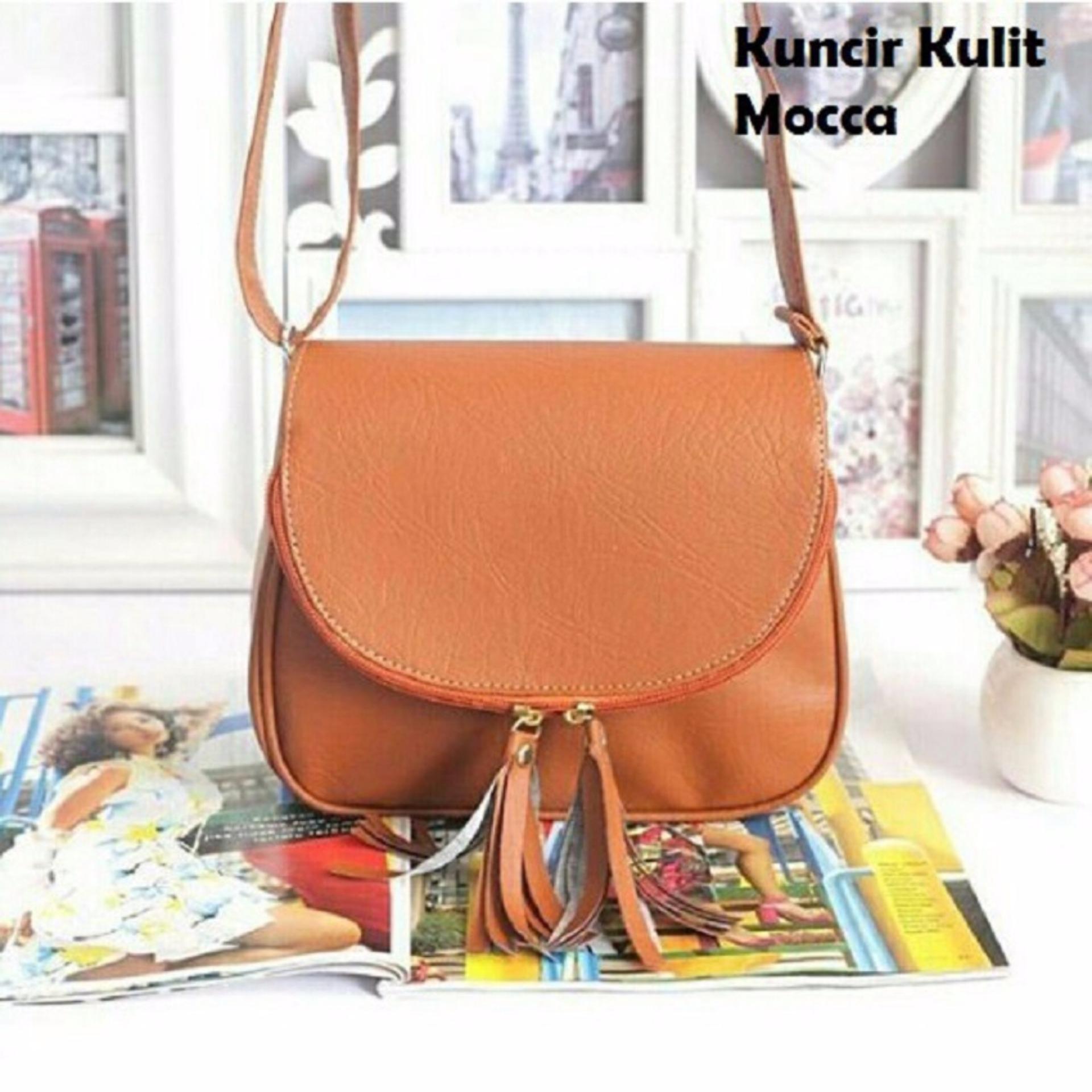 Tas Bahu Wanita Tote Bags Shoulder Sling Bag Selempang Handbag - Mocca