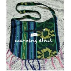 Tas Bali Selempang Slempang Slingbag Tenun - Mix Hijau - Lscjor